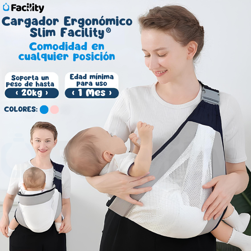 Cargador Ergonómico Slim para Bebé Facility®: Envío Gratis SOLO por HOY + 4 Ebooks Sobre Maternidad de Regalo (¡Paga al recibir!)